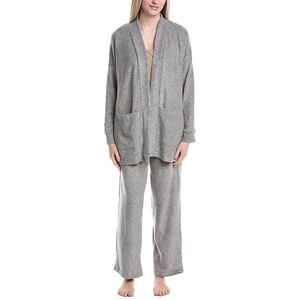 Dkny Womens  2Pc Robe & Pant Lounge Set, Grey